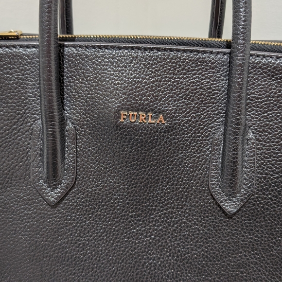 Furla Satchel/Top Handle Bag Black Bags & Handbags for Women  Furla Black Pebble Leather Satchel with Detachable Crossbody/Shoulder strap